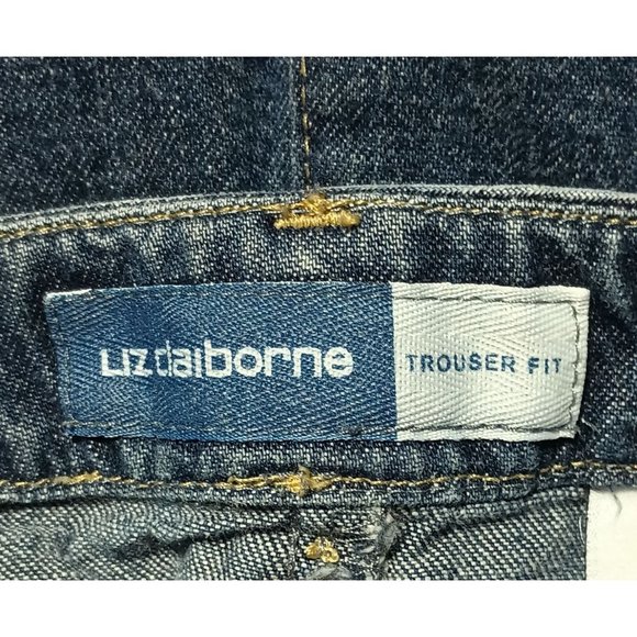 Liz Claiborne Jeans Womens Size 12 Trouser Fit Blue Denim - Picture 6 of 13